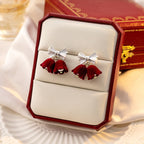 Velvet Jingle Bell Earrings, Holiday Jewelry, Cute Christmas Stud Earrings