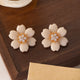 Light Luxury Beige Flower Earrings