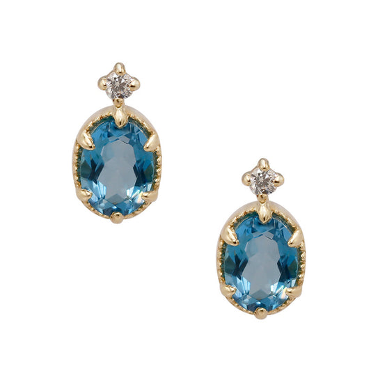 London Blue Topaz Earrings, Topaz Jewelry, Blue Gemstone Earrings