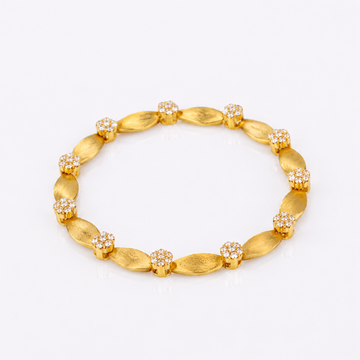 Luxury Dual Tone Brushed Ribbon Link Bracelet 
