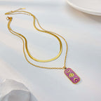 Moon Star Pendant Layer Necklace