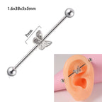 14g Silver Scorpio Insects Industrial Barbell Bar Piercings | DL0121