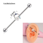 14g Silver Scorpio Insects Industrial Barbell Bar Piercings | DL0121