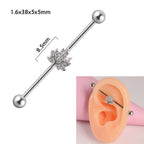 14g Silver Scorpio Insects Industrial Barbell Bar Piercings | DL0121