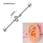 14g Silver Scorpio Insects Industrial Barbell Bar Piercings | DL0121