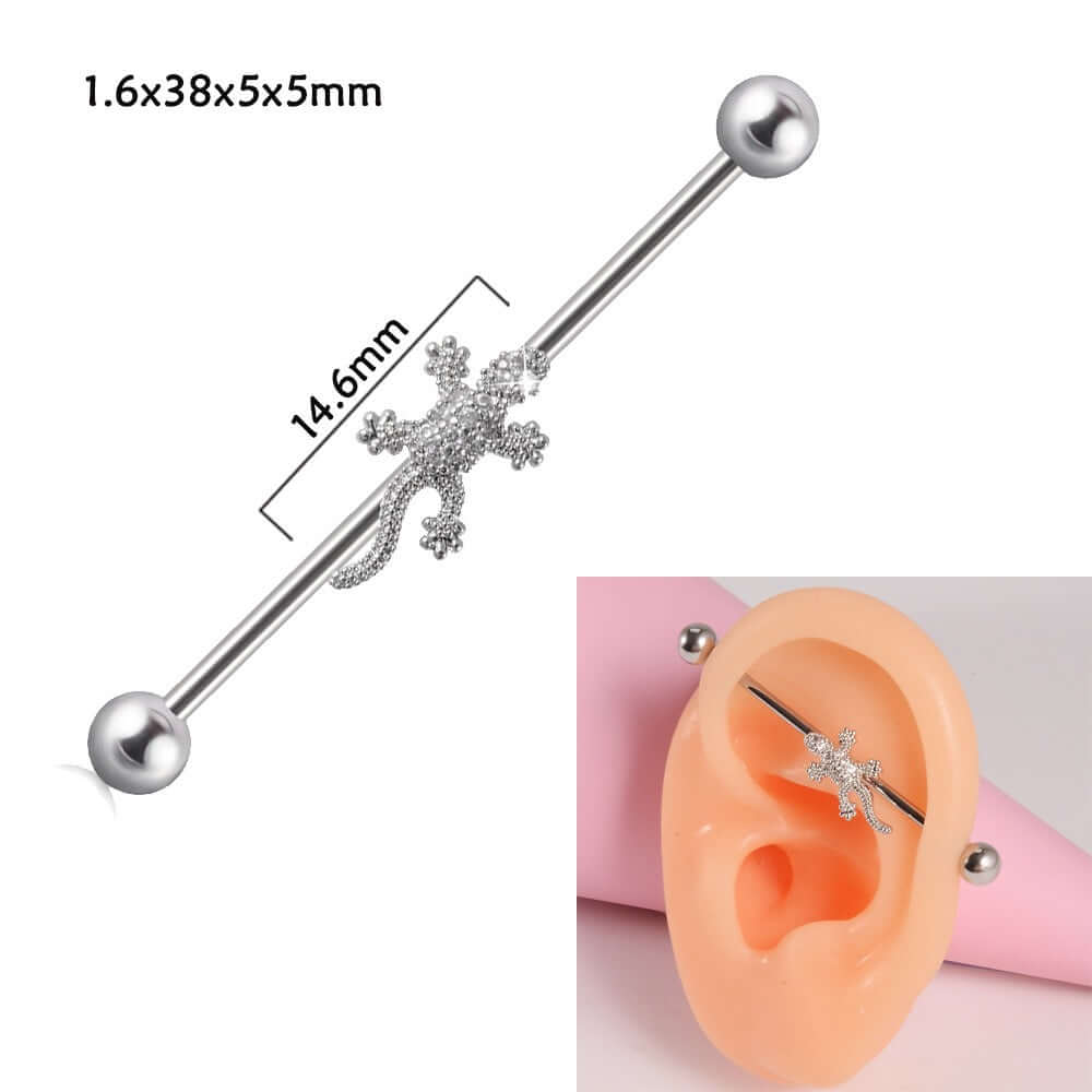14g Silver Scorpio Insects Industrial Barbell Bar Piercings | DL0121