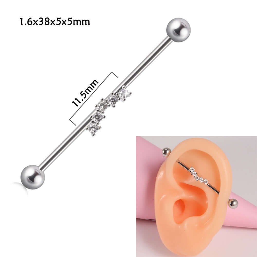 14g Silver Scorpio Insects Industrial Barbell Bar Piercings | DL0121