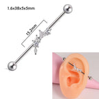 14g Silver Scorpio Insects Industrial Barbell Bar Piercings | DL0121