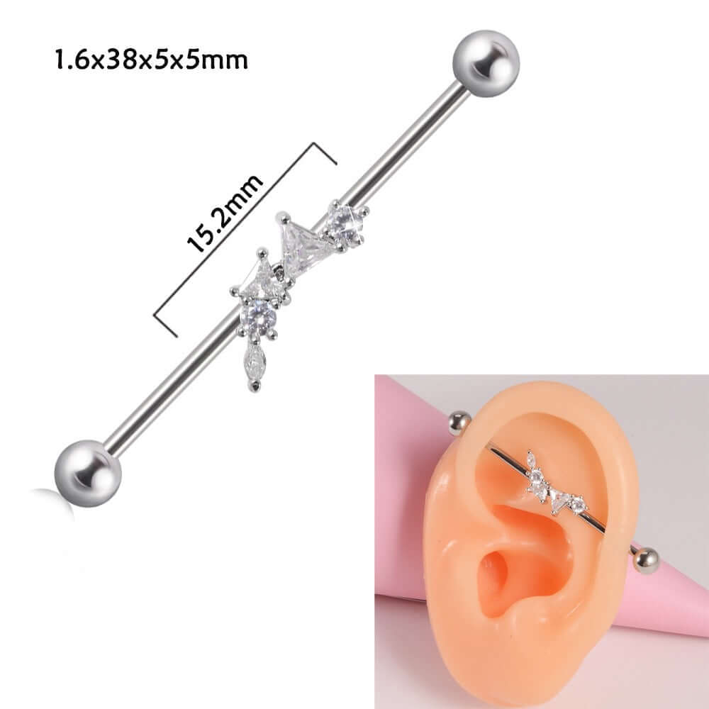 14g Silver Scorpio Insects Industrial Barbell Bar Piercings | DL0121