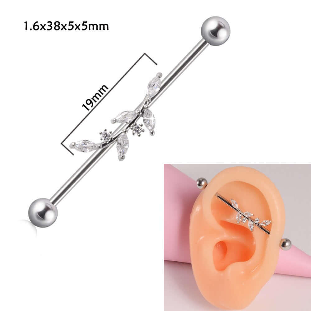 14g Silver Scorpio Insects Industrial Barbell Bar Piercings | DL0121