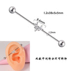 14g Silver Scorpio Insects Industrial Barbell Bar Piercings | DL0121