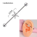 14g Silver Scorpio Insects Industrial Barbell Bar Piercings | DL0121