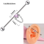 14g Silver Scorpio Insects Industrial Barbell Bar Piercings | DL0121