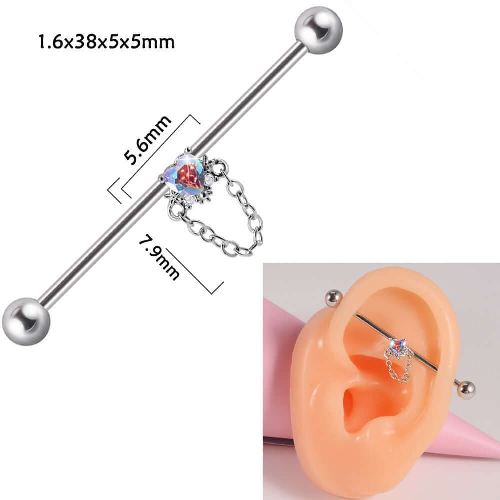 14g Silver Scorpio Insects Industrial Barbell Bar Piercings | DL0121