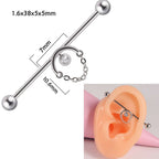 14g Silver Scorpio Insects Industrial Barbell Bar Piercings | DL0121