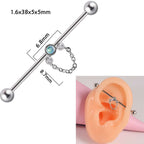 14g Silver Scorpio Insects Industrial Barbell Bar Piercings | DL0121