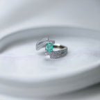 18K Platinum Statement Emerald Ring | NS2405