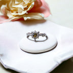 18K Gold Cute Angel Wings Black Star Sapphire Ring  | NS2407