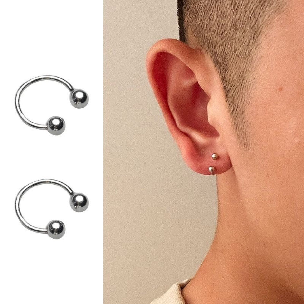 16G 6mm 8mm Horseshoe Eyebrow Cartilage Septum Lip Piercing