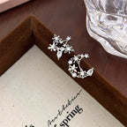 Mismatched Moon and Star Stud Earring