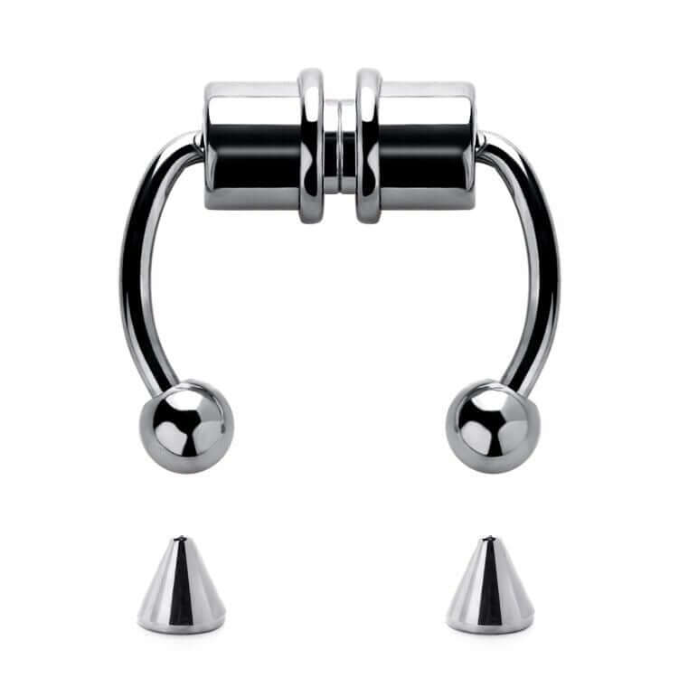 Magnetic Non-Piercing Horseshoe Fake Nose Piercing