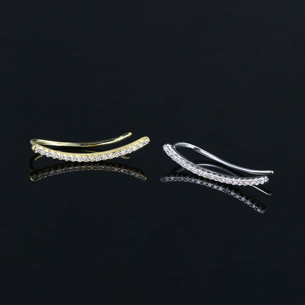 16G Cartilage Linear Flower Ear Clip Ear Cuff