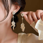 Pearl Petal Drop Earrings