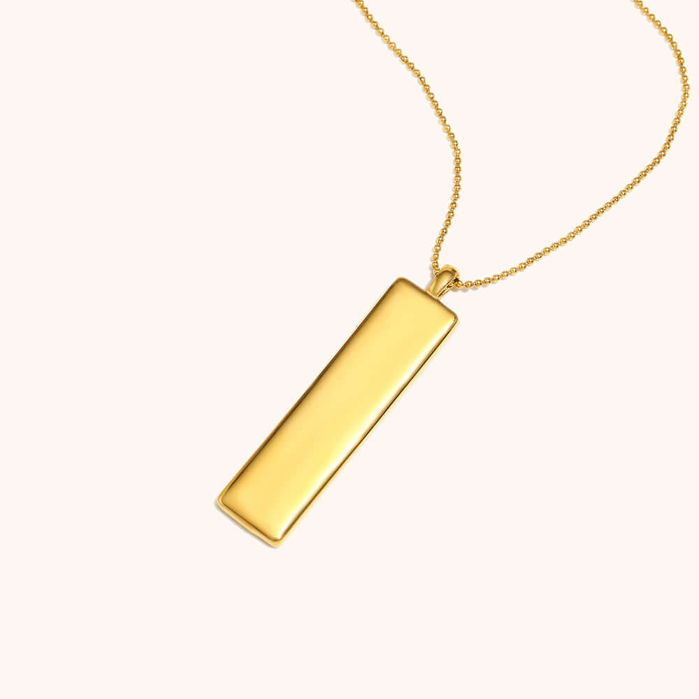 Rectangular Zodiac Pendant Necklace Gold
