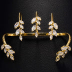 Dainty Gold Leaf Hand Cuff Ring