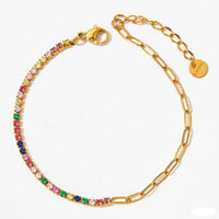 Sparkling CZ Tennis Anklets Bracelet