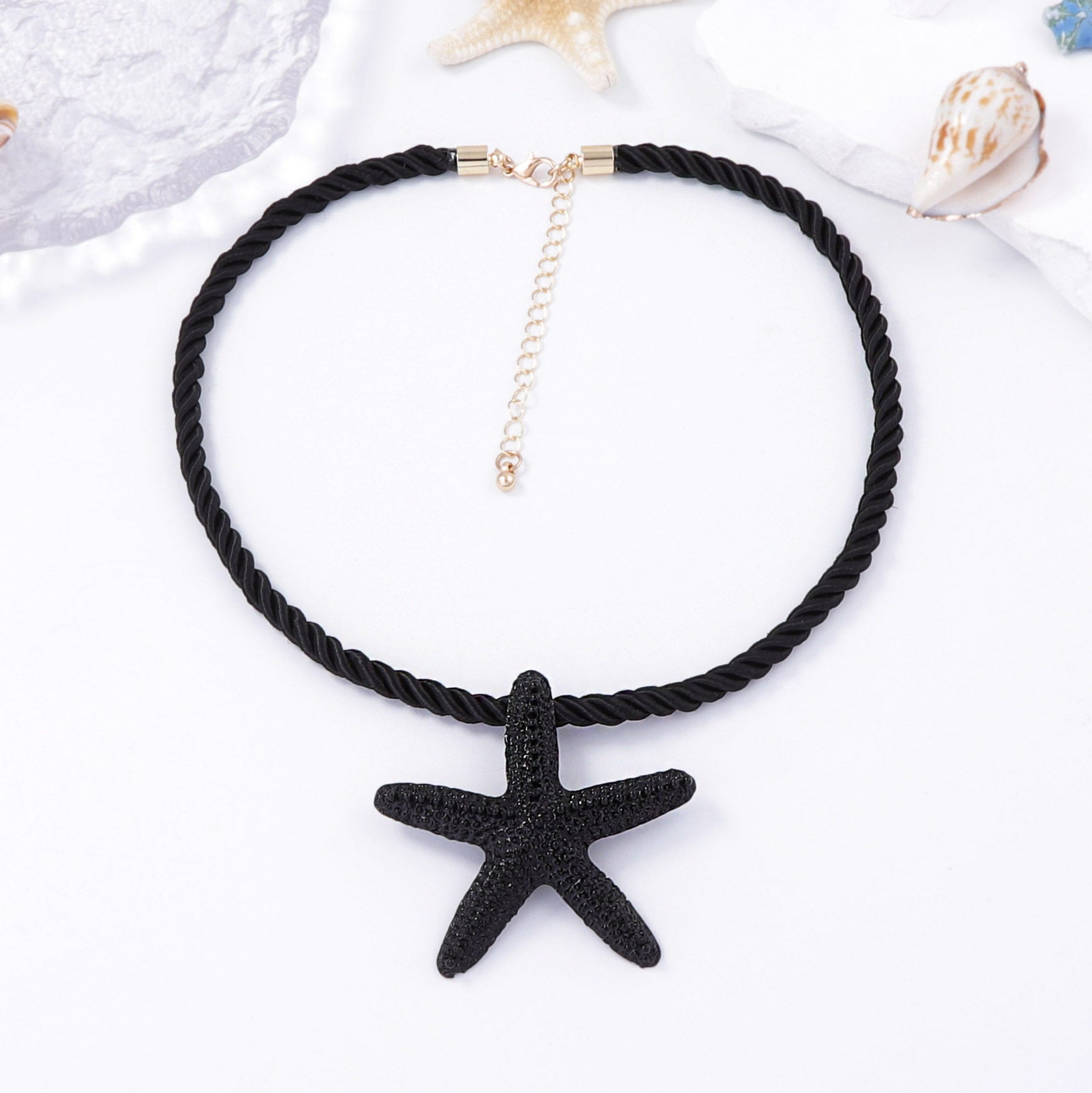 Starfish Braided Statement Necklace