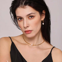 Freshwater Pearl Gold Chain Necklace