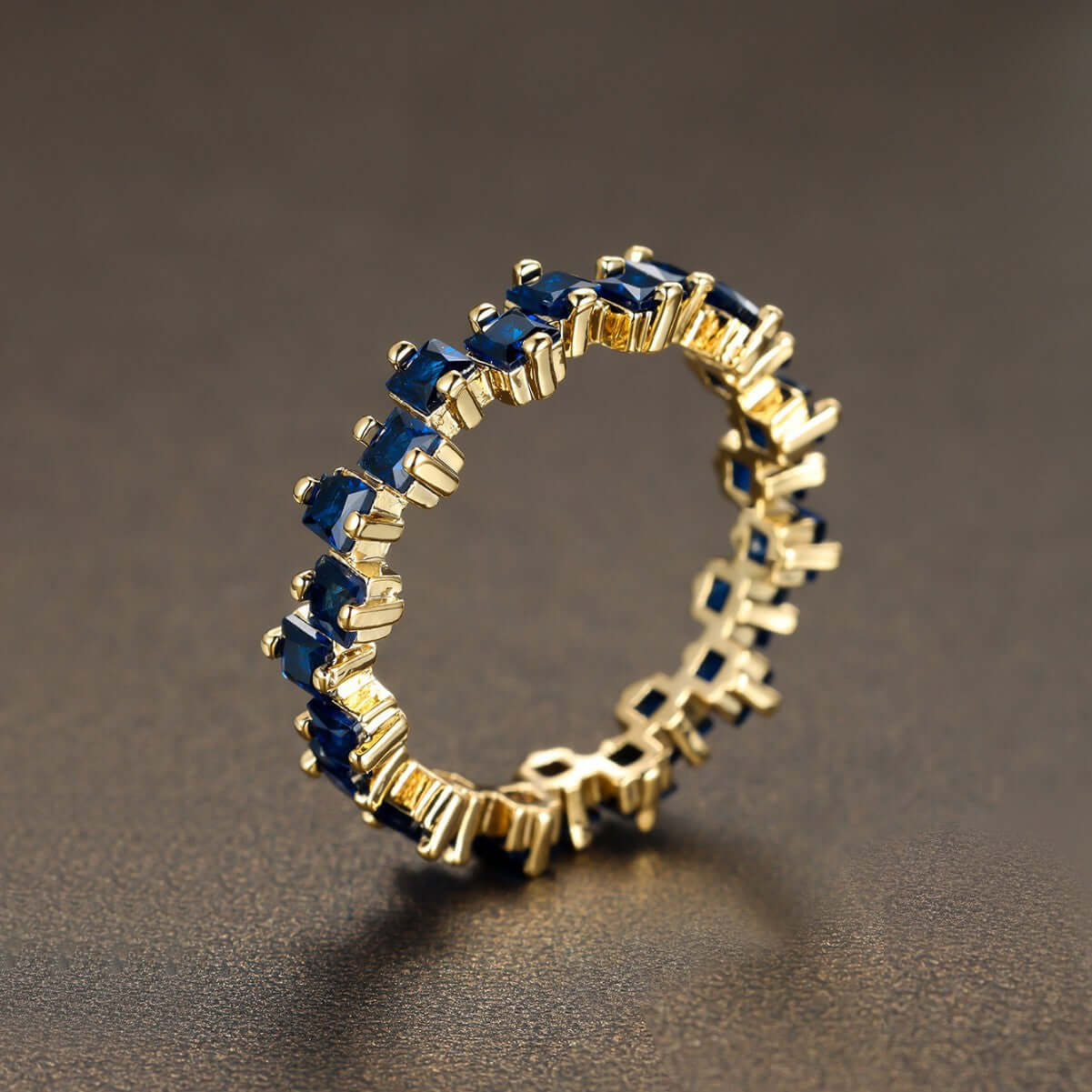 Multi Stone Eternity Stacking Rings