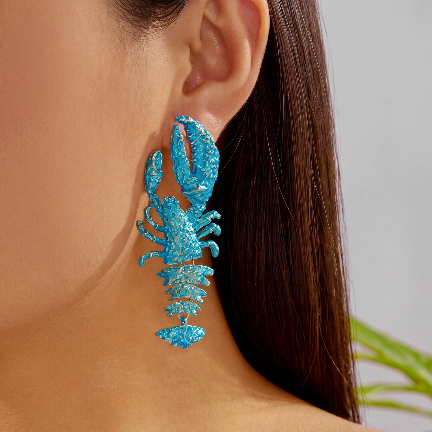 Coastal Summer Lobster Oversize Earrings