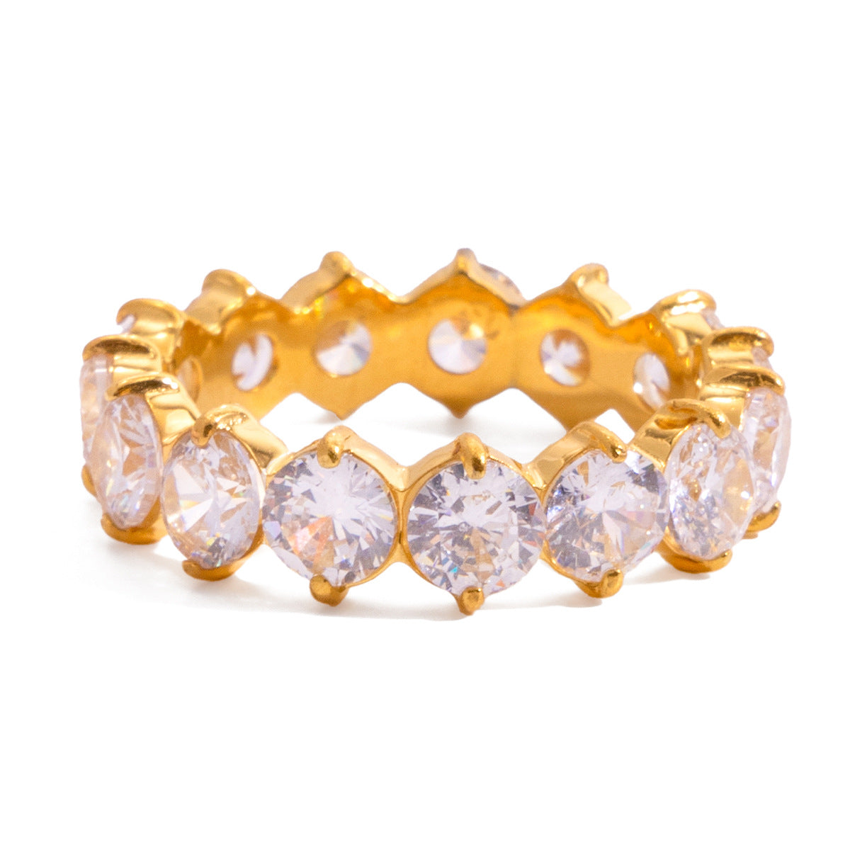 Colorful Dainty Zircon Index Ring