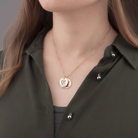 Personalise Pet Photo Disc Pendant Necklace