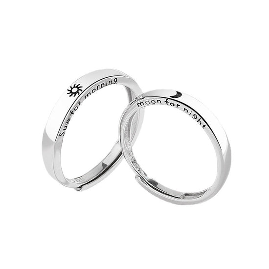 You're my Sun and Moon Silver Couple Rings