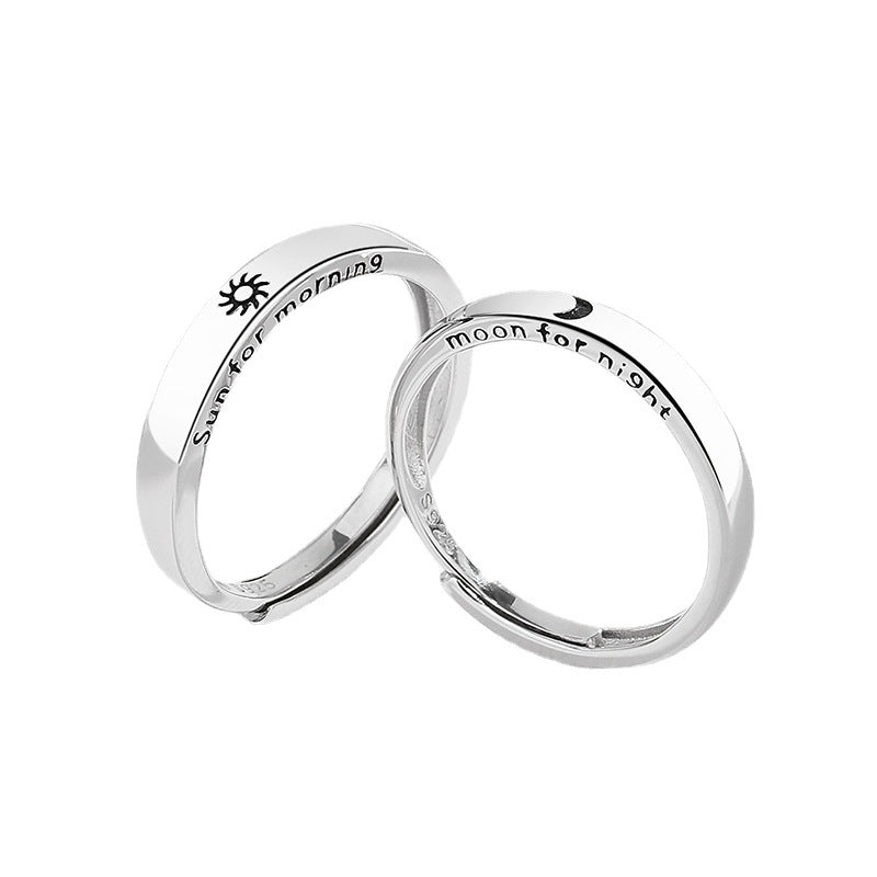 You're my Sun and Moon Silver Couple Rings