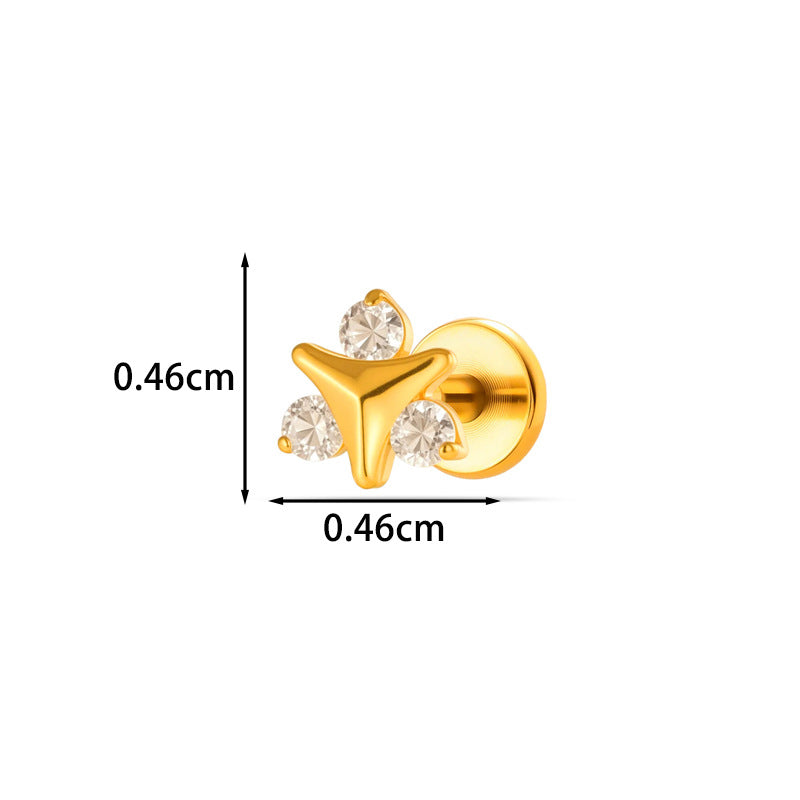 Little Horse G23 Titanium Internal Threaded Labret Back