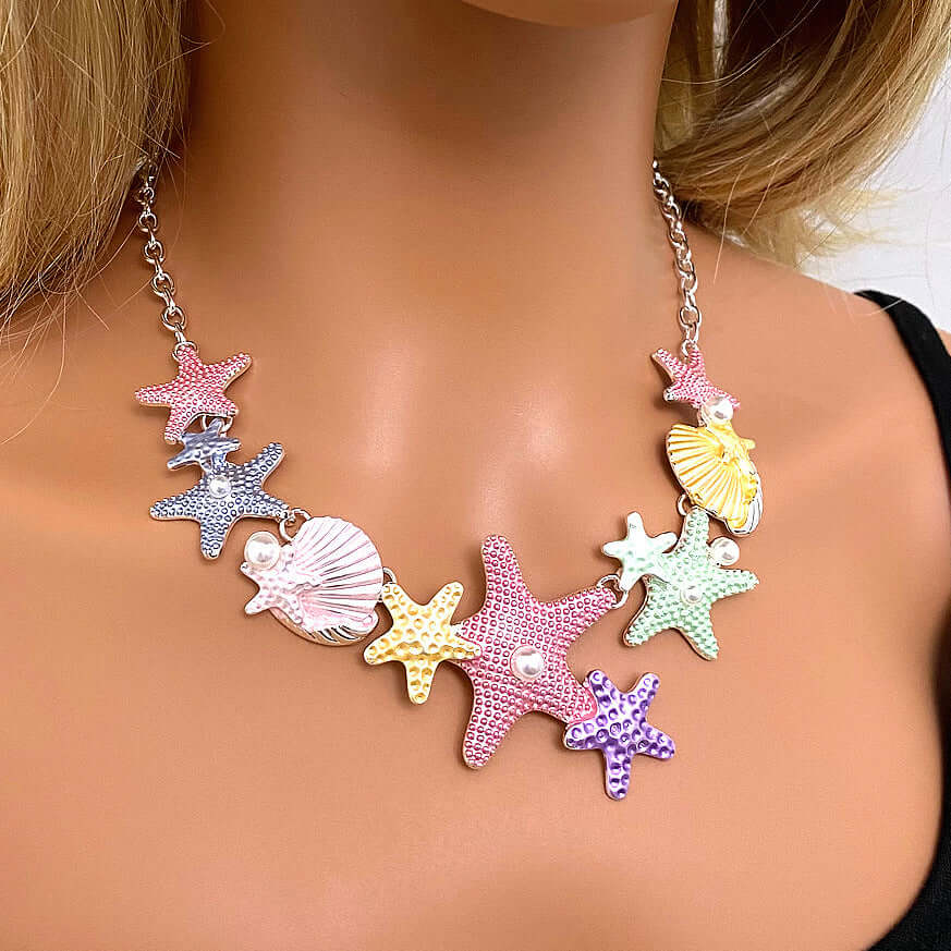 Pastel Starfish Pendant Necklace