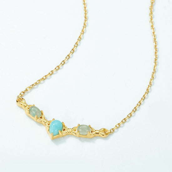 Celestial Tide Amazonite C-Hoop Earrings
