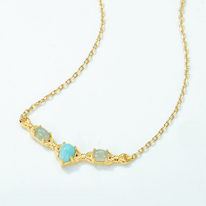 Celestial Tide Amazonite C-Hoop Earrings
