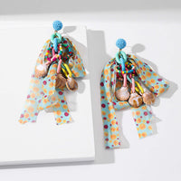 Dopamine Ribbon Shell Chandelier Earrings