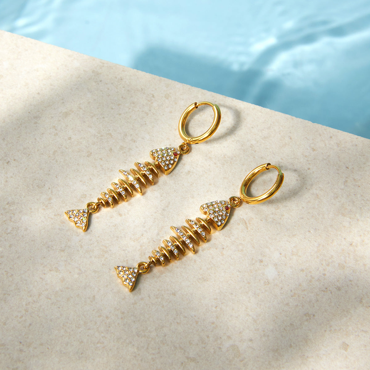 EDGY Fishbone Hoop Earrings