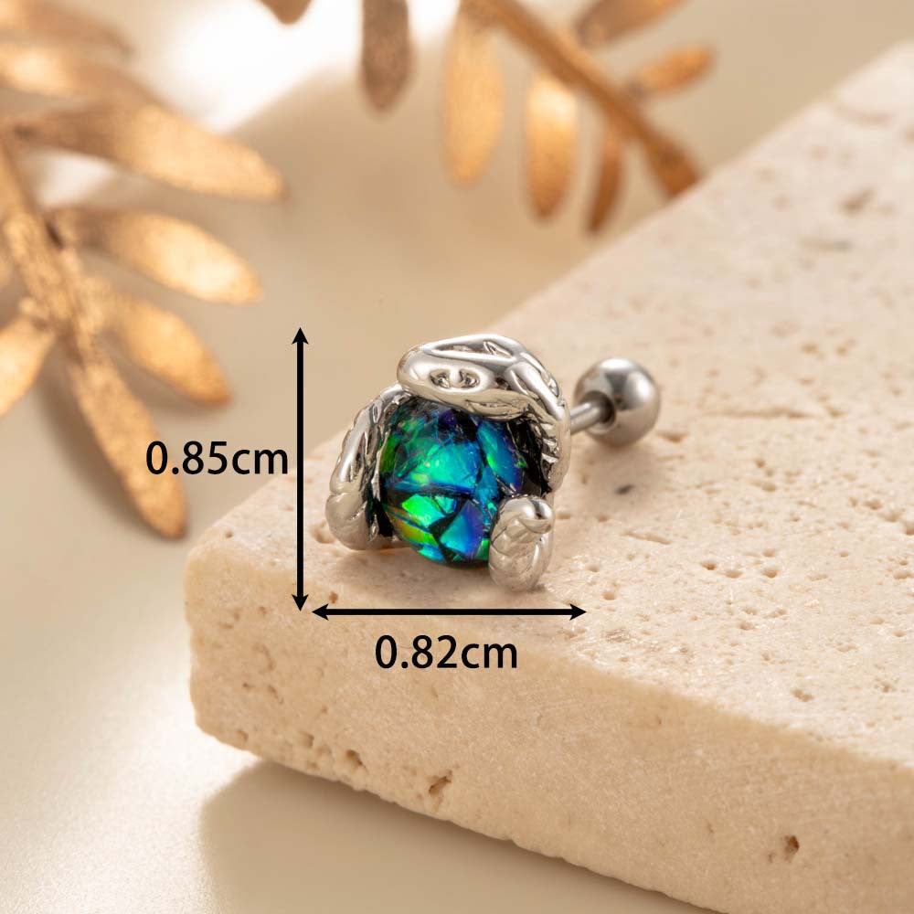 Moonlit Serpent Flat Back Tragus Stud