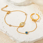 Y2K Evil Eye Slave Ring Bracelet