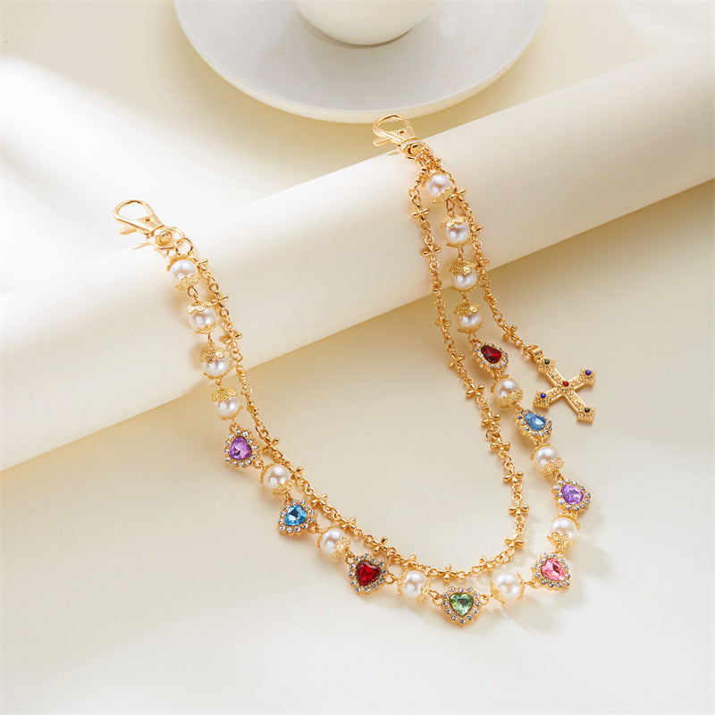Pearl Bloom Layered Jeans Waist Chain
