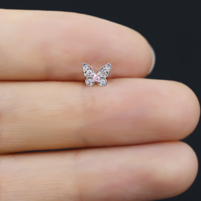 Small Flower Snake Cartilage Piercing Stud