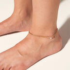 Pearl Gold Layered Anklet Chain