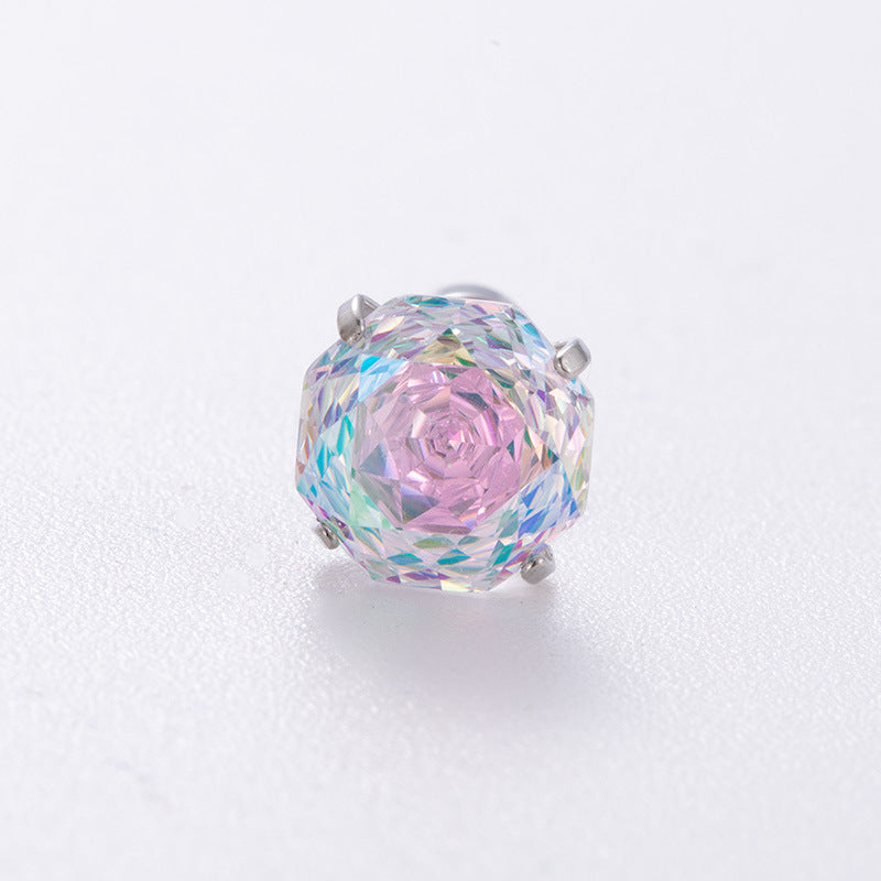 Aurora Rose-Cut CZ Flat Back Tragus Stud
